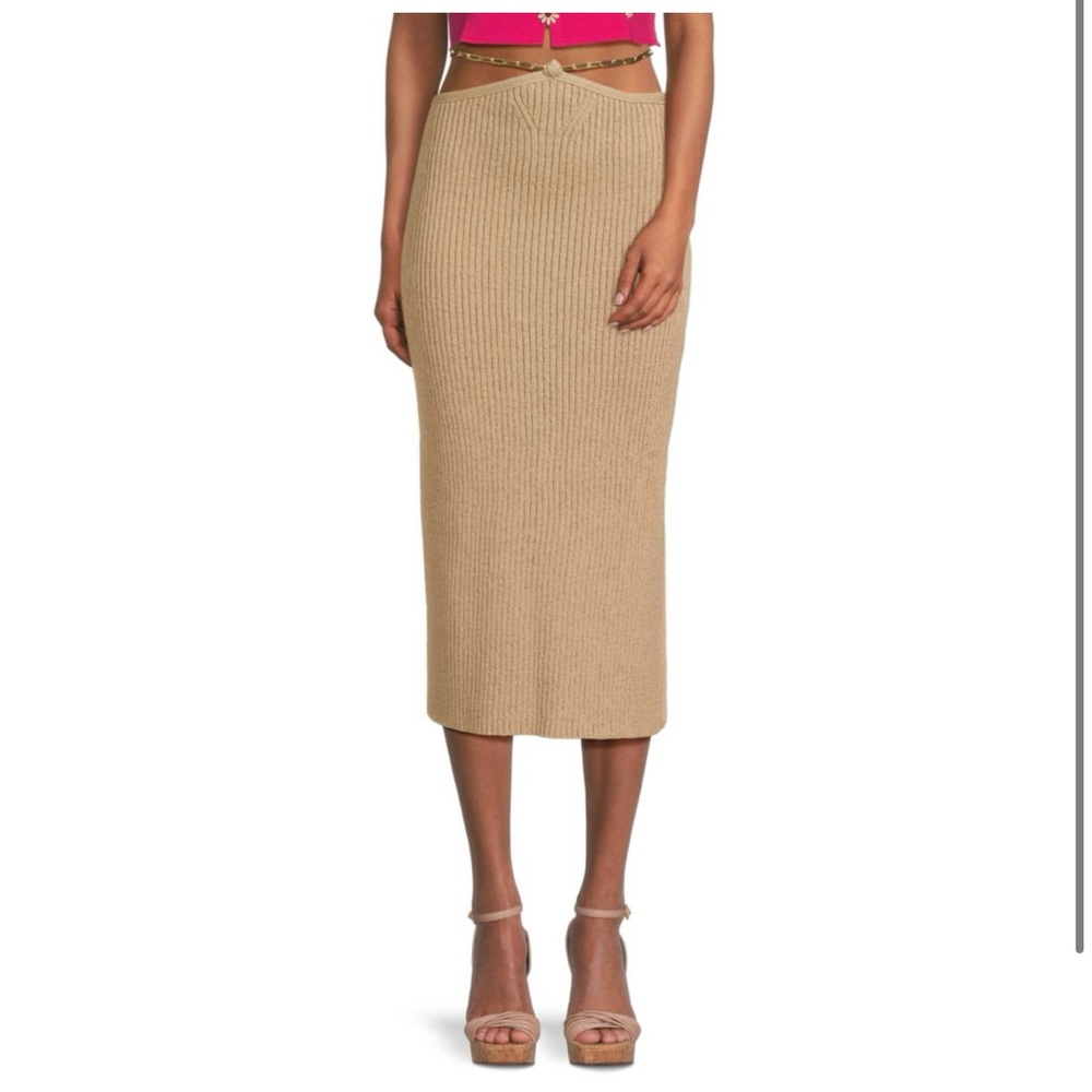 Cult Gaia Zariana Ribbed Midi Skirt